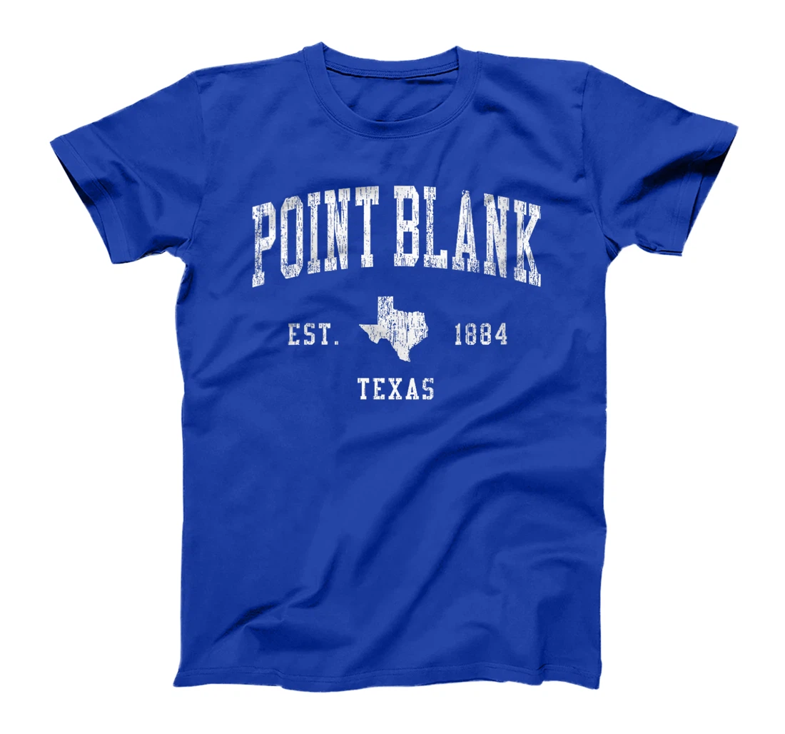 Womens Preppy Varsity Point Blank Texas TX Vintage T-Shirt