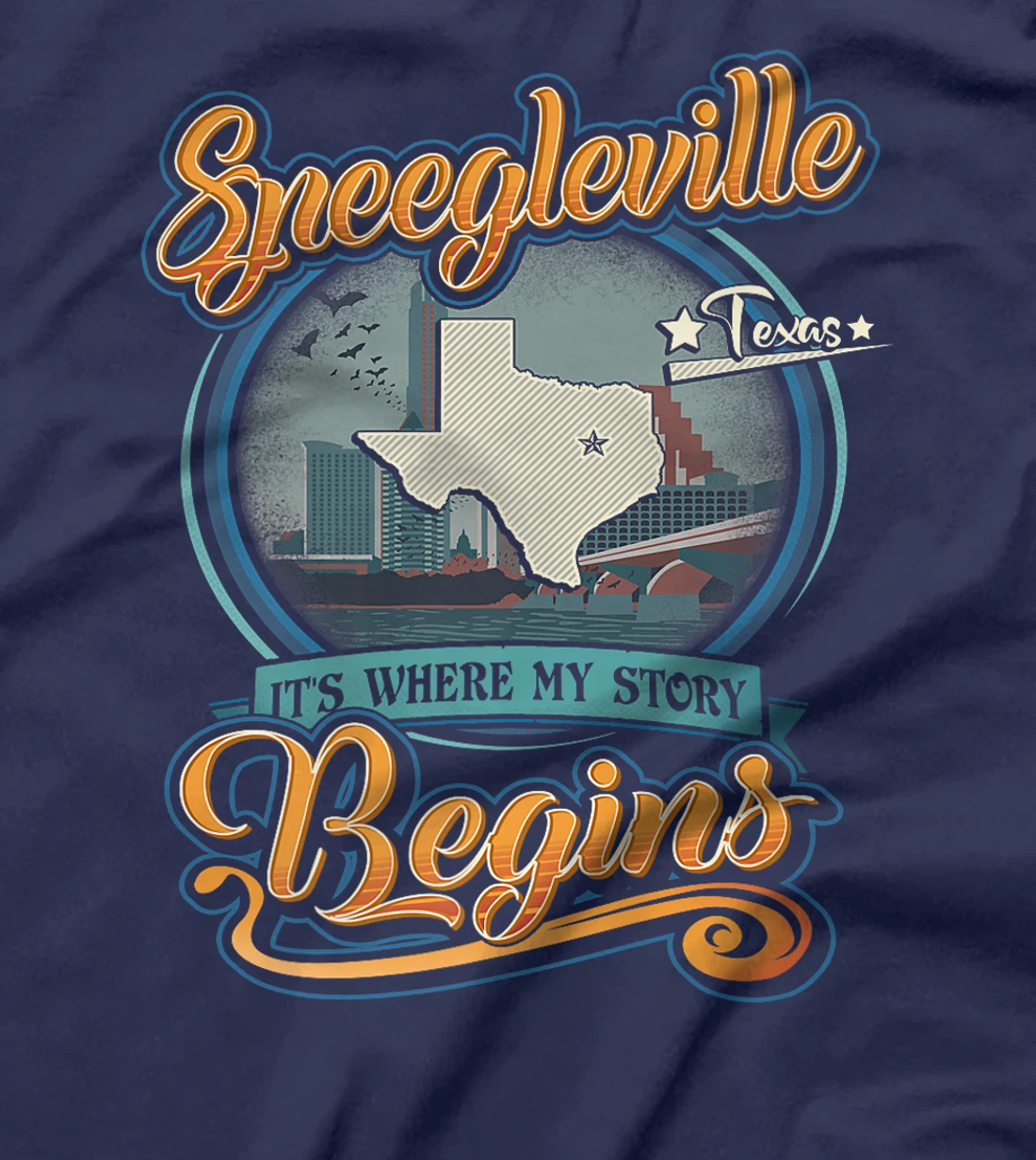 Vintage Speegleville Texas Hometown My Story Begins Premium T-Shirt