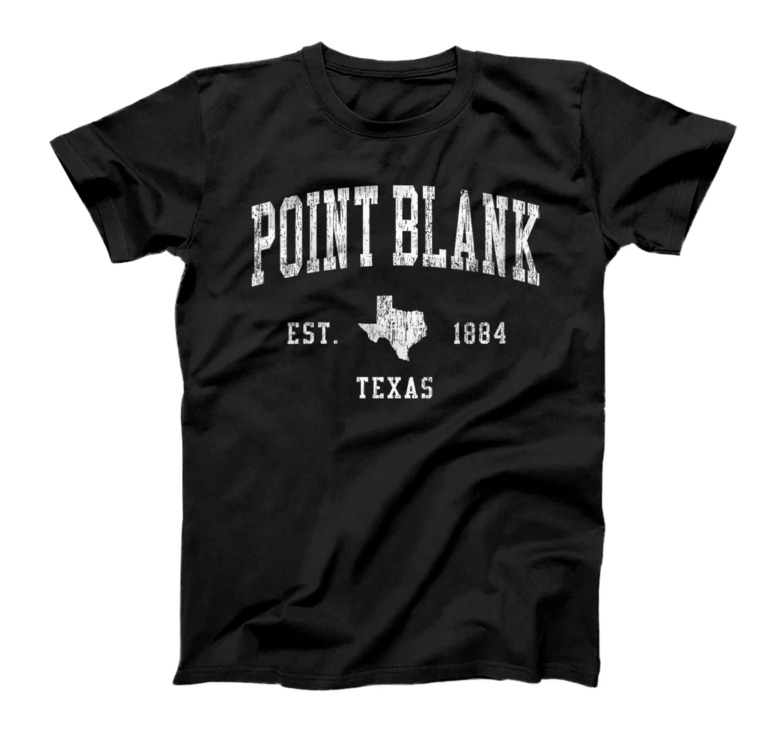 Womens Preppy Varsity Point Blank Texas TX Vintage T-Shirt
