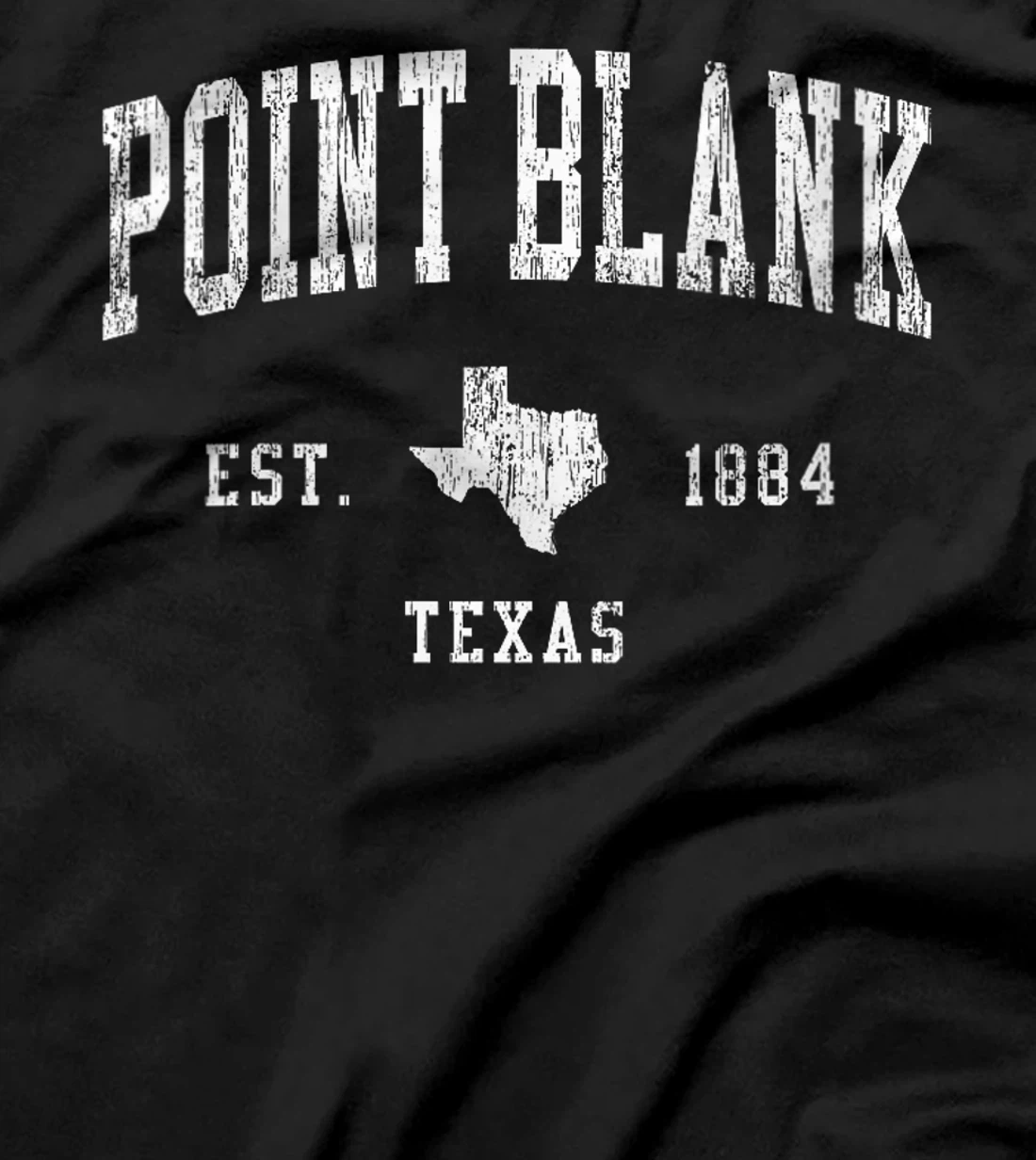 Womens Preppy Varsity Point Blank Texas TX Vintage T-Shirt