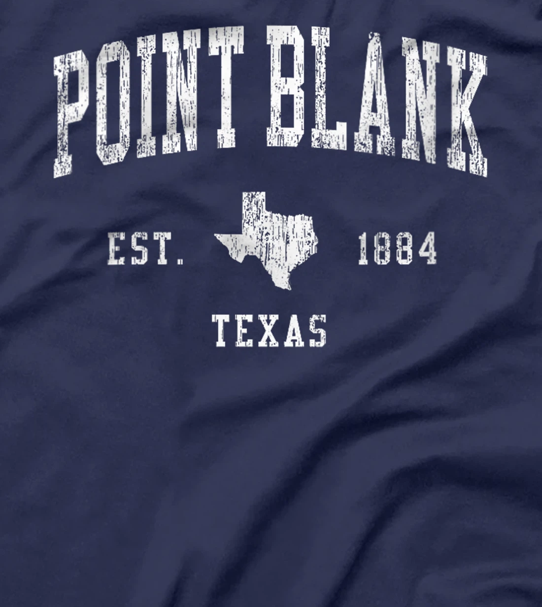 Womens Preppy Varsity Point Blank Texas TX Vintage T-Shirt