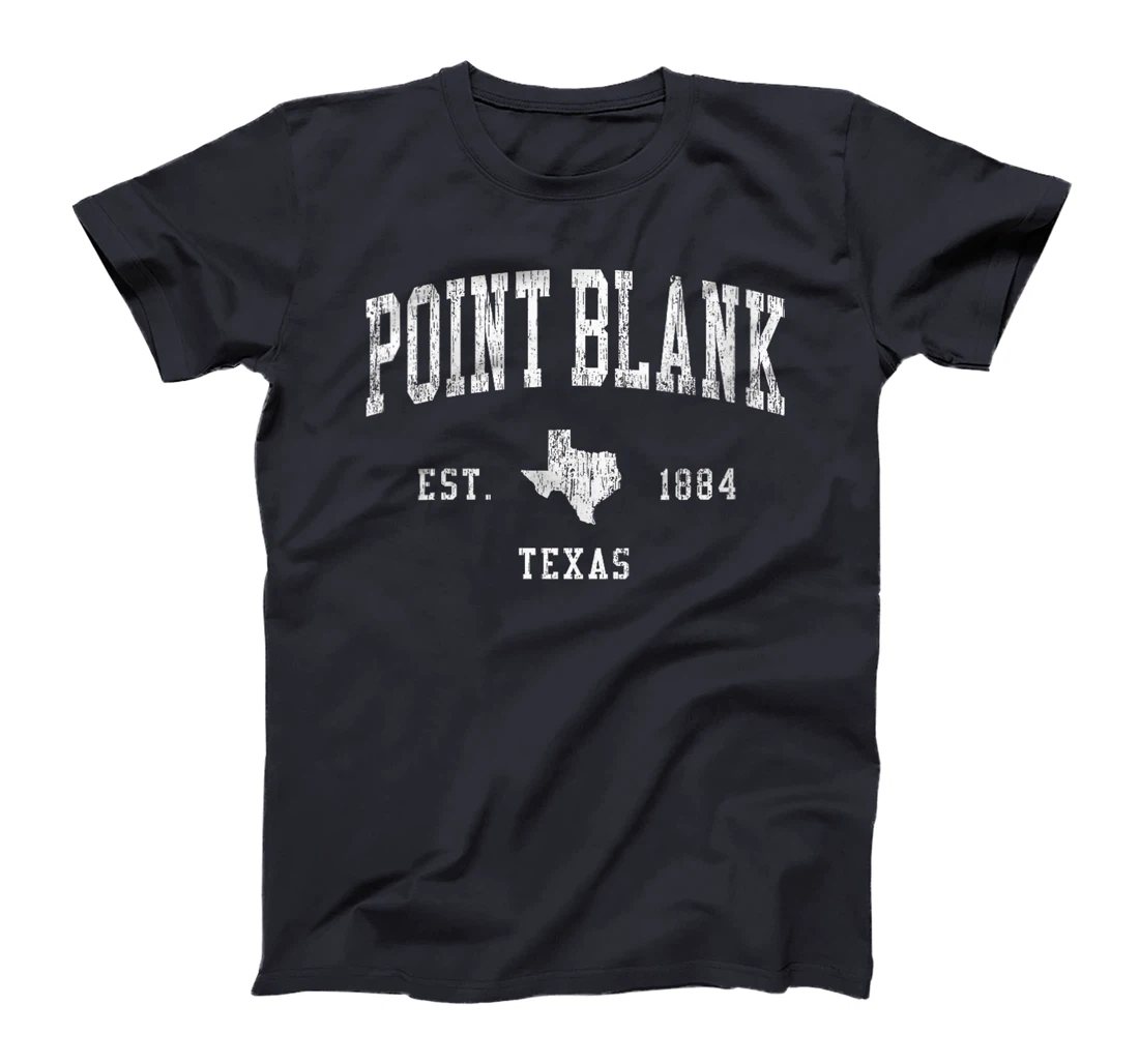 Womens Preppy Varsity Point Blank Texas TX Vintage T-Shirt