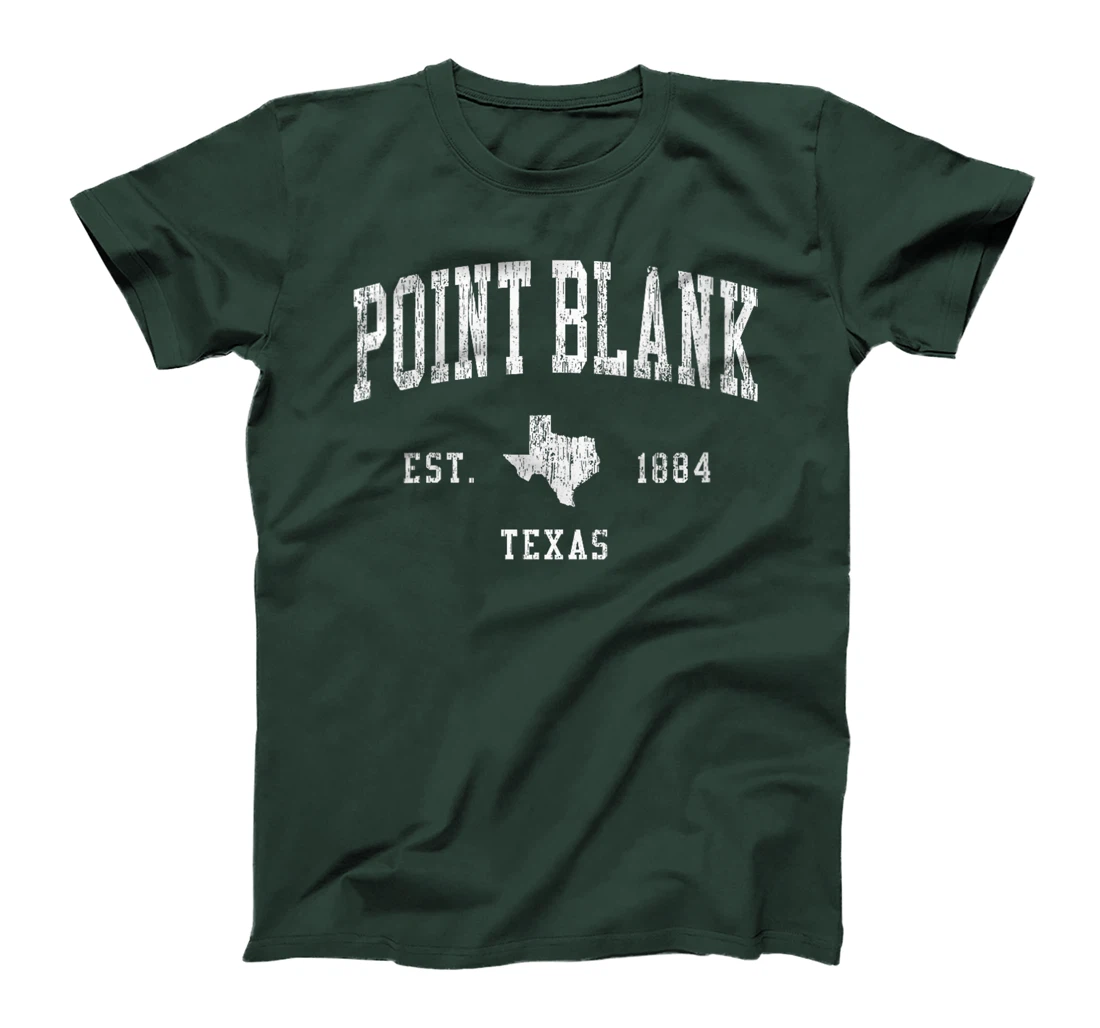 Womens Preppy Varsity Point Blank Texas TX Vintage T-Shirt
