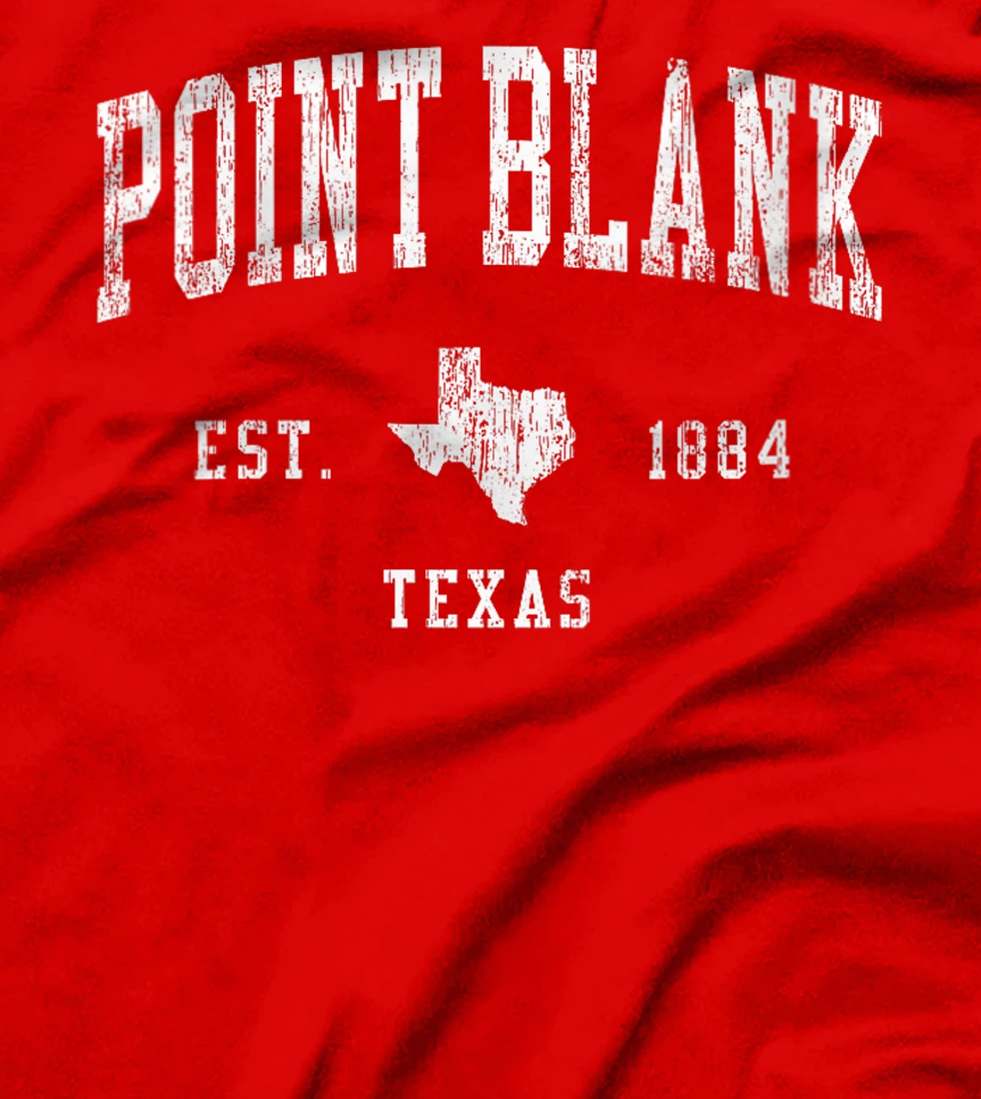 Womens Preppy Varsity Point Blank Texas TX Vintage T-Shirt