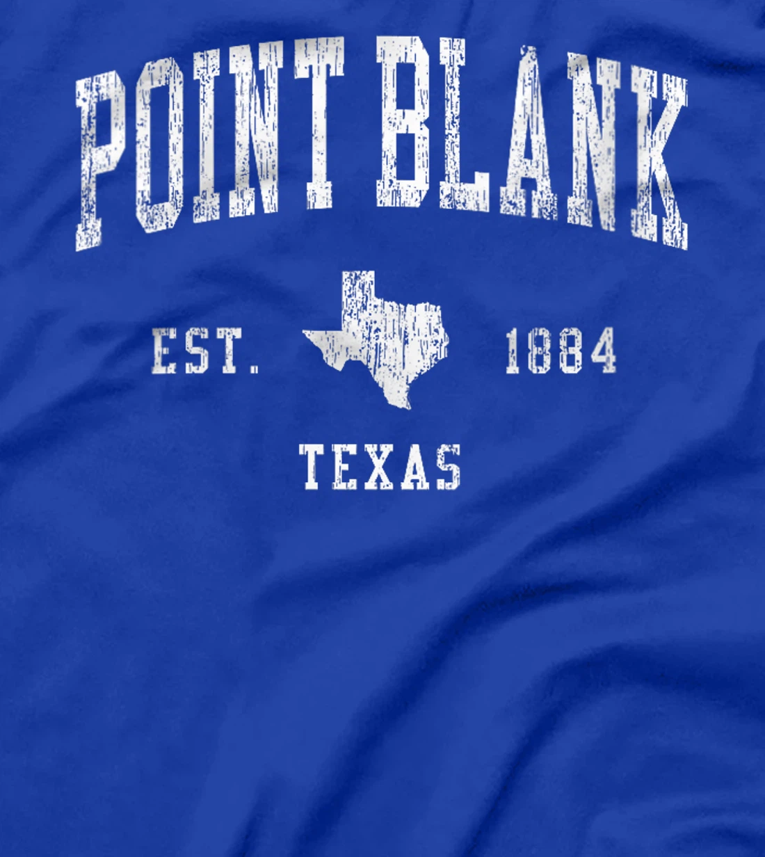Womens Preppy Varsity Point Blank Texas TX Vintage T-Shirt