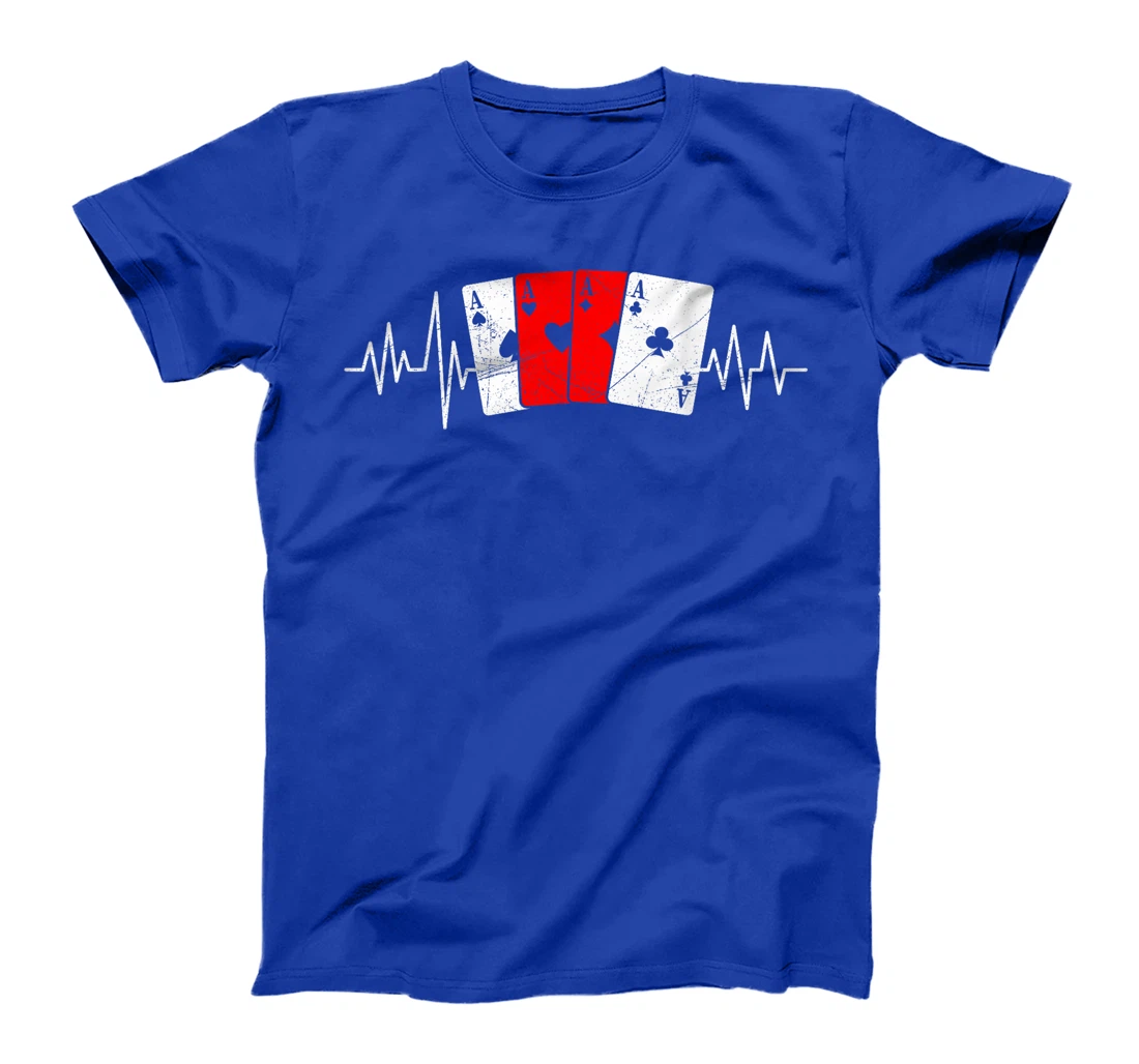 Poker Lover POKER HERZSCHLAG Poker Player Texas Holdem T-Shirt