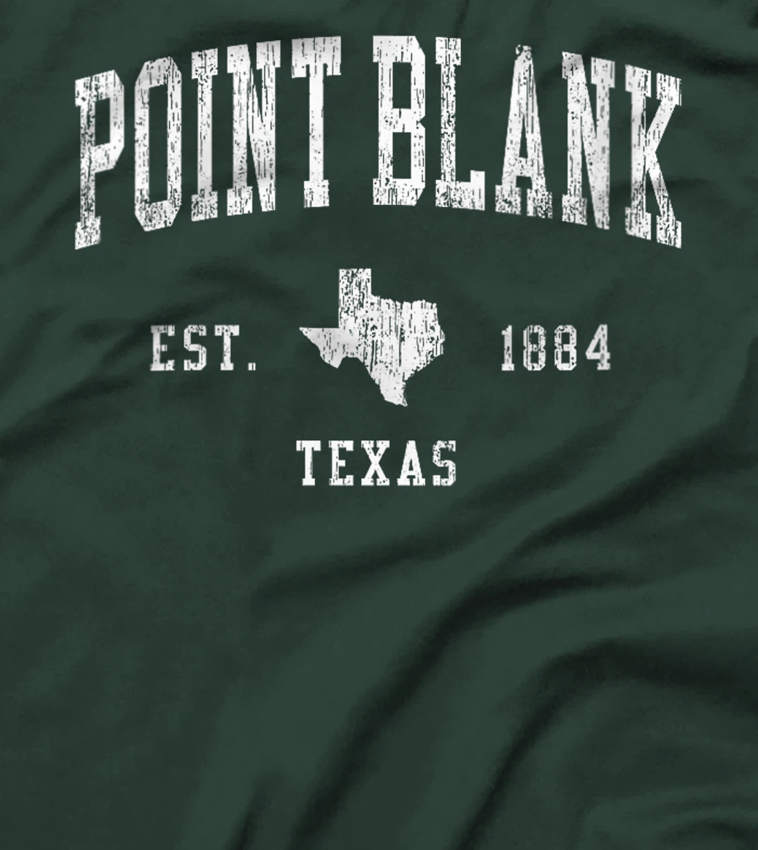 Womens Preppy Varsity Point Blank Texas TX Vintage T-Shirt