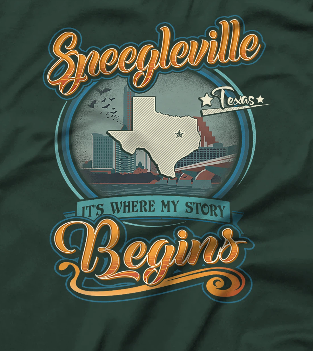 Vintage Speegleville Texas Hometown My Story Begins Premium T-Shirt