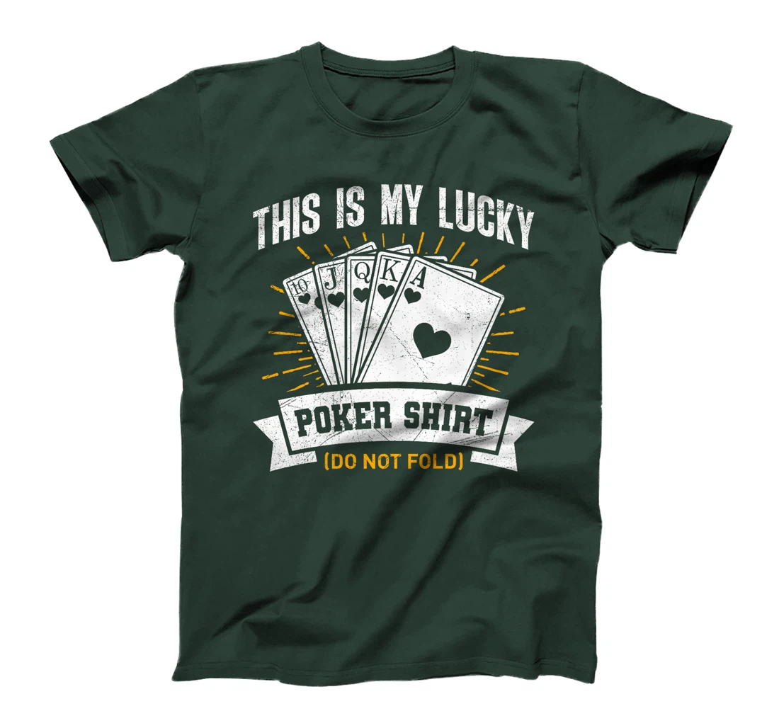 Texas Holdem THIS IS MY LUCKY POKER SHIRT Funny Poker Game Premium T-Shirt