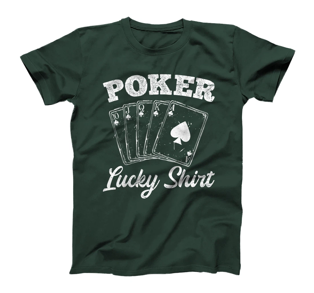 Poker Player POKER LUCKY SHIRT Texas Holdem Poker Tournament T-Shirt