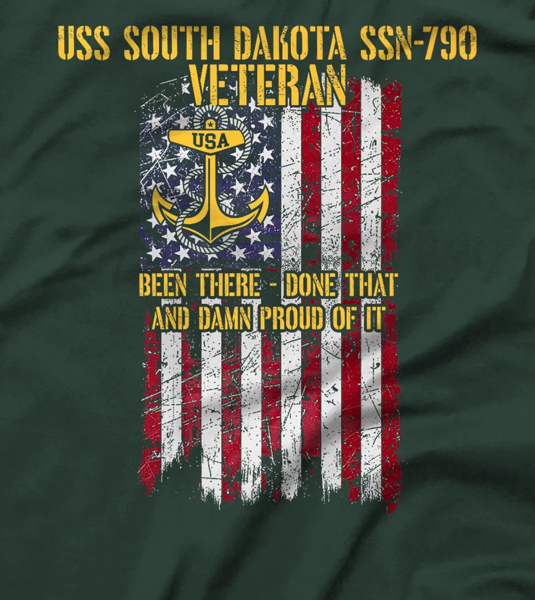 USS South Dakota SSN-790 Attack Submarine Veteran Premium T-Shirt