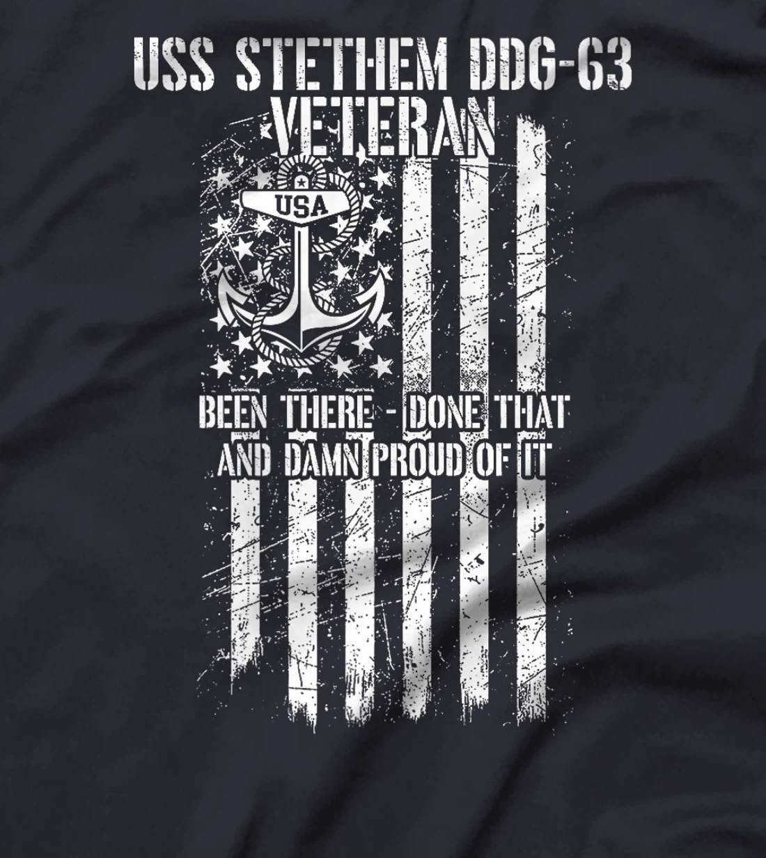 USS Stethem DDG-63 Destroyer Veteran Premium T-Shirt