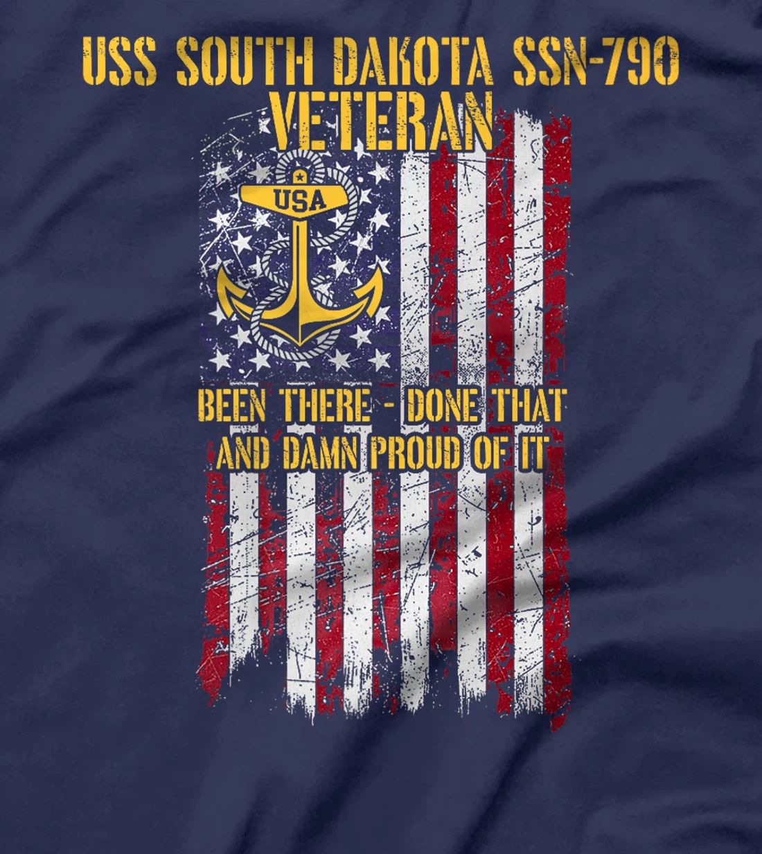 USS South Dakota SSN-790 Attack Submarine Veteran Premium T-Shirt