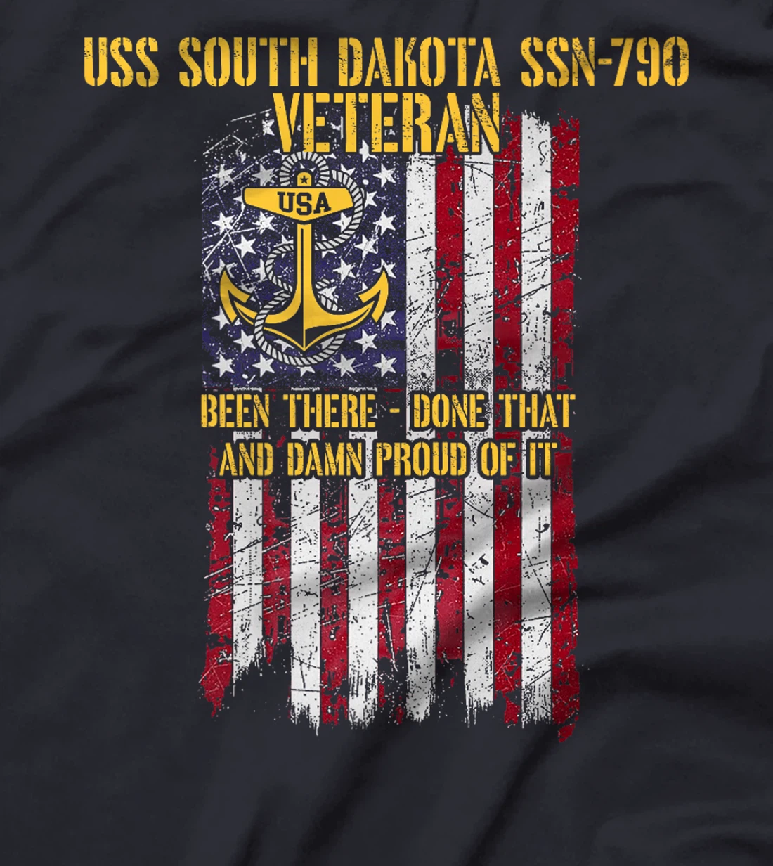 USS South Dakota SSN-790 Attack Submarine Veteran Premium T-Shirt