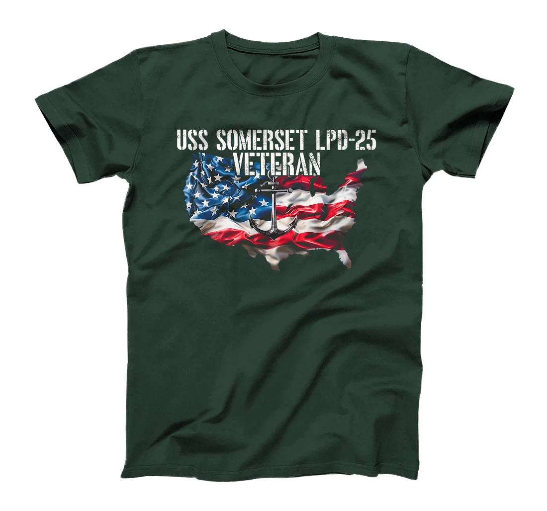 USS Somerset LPD-25 Amphibious Transport Dock Veteran Premium T-Shirt