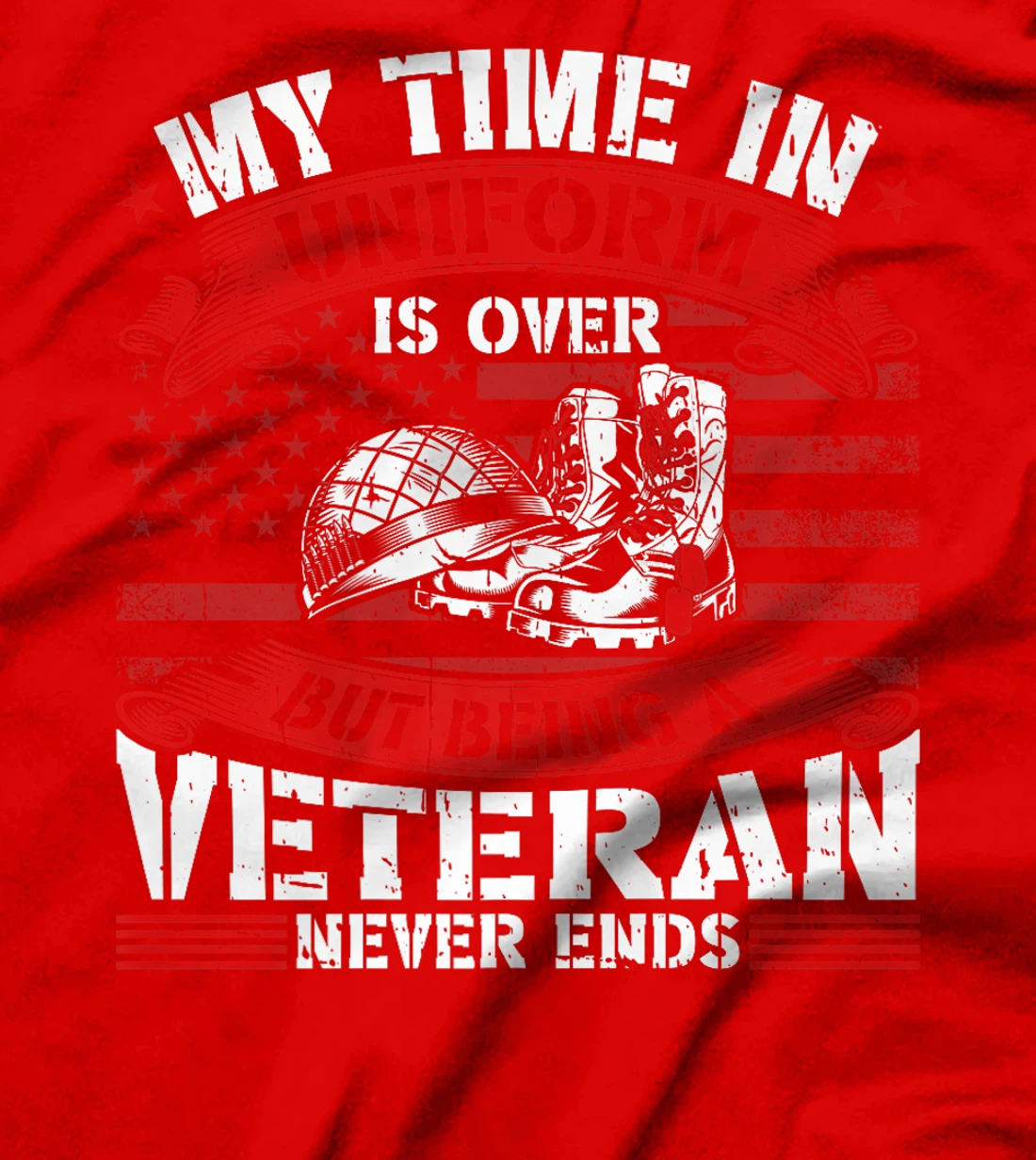 My Time In Uniform Is Over But Being A Veteran Never Ends Premium T-Shirt