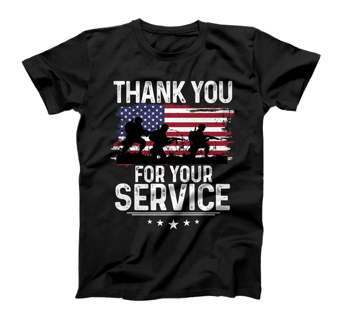 Thank You For Your Service Shirt Patriotic Veteran Themed Premium T-Shirt