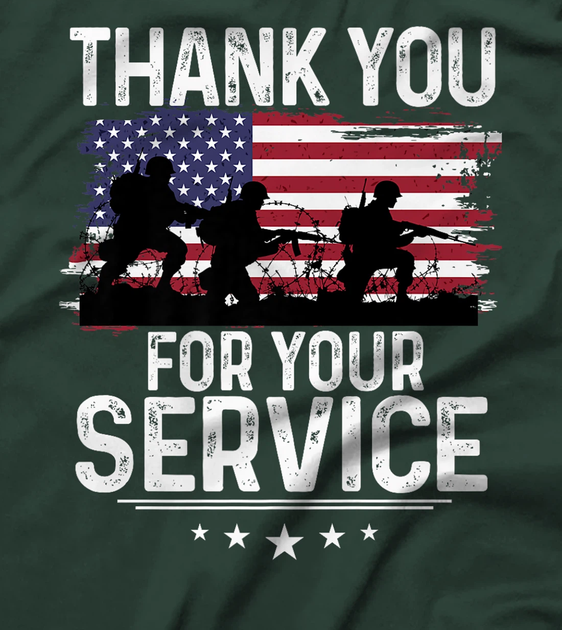 Thank You For Your Service Shirt Patriotic Veteran Themed Premium T-Shirt
