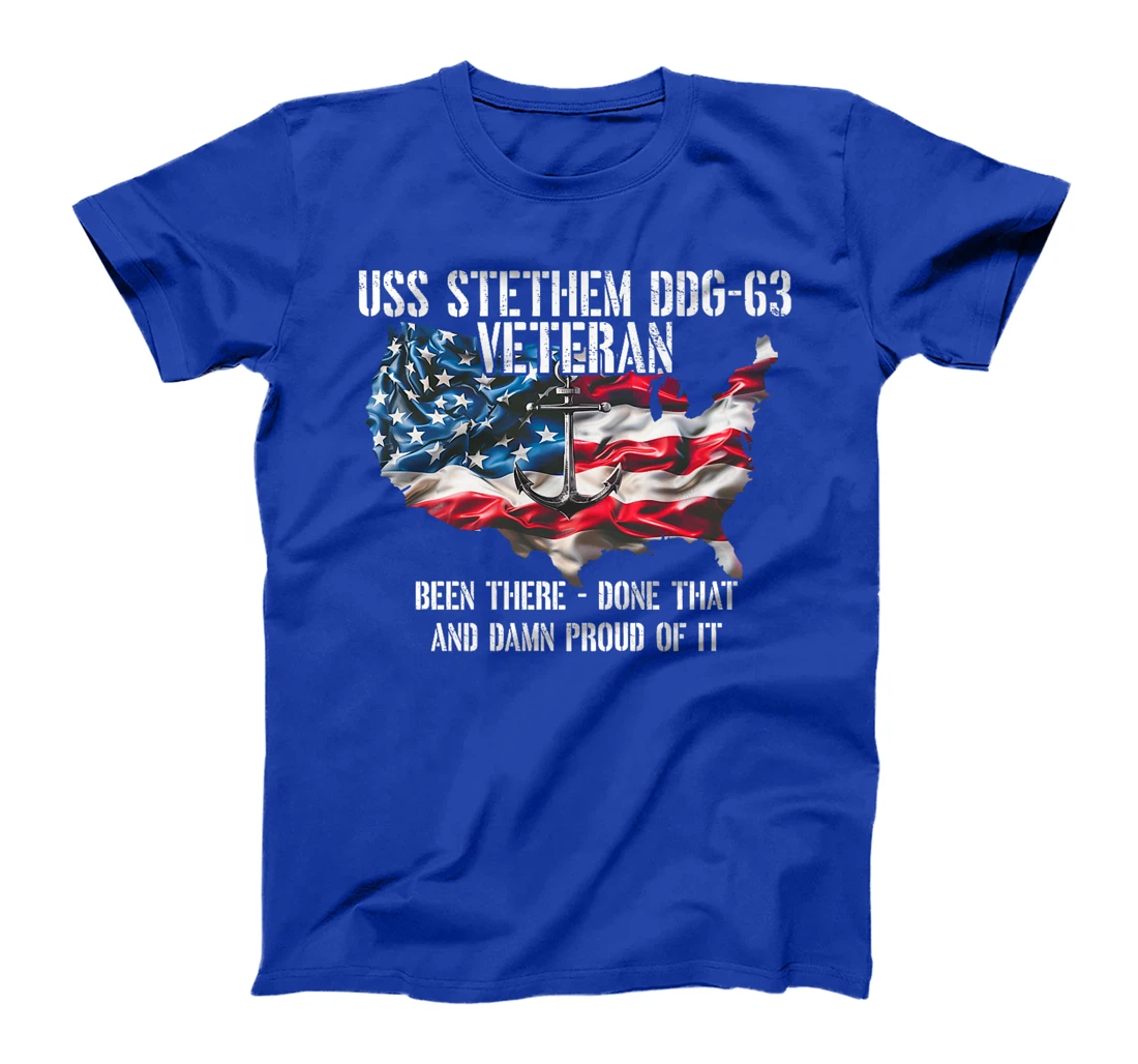 USS Stethem DDG-63 Destroyer Veteran US Flag Premium T-Shirt