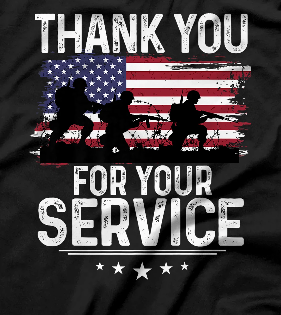 Thank You For Your Service Shirt Patriotic Veteran Themed Premium T-Shirt