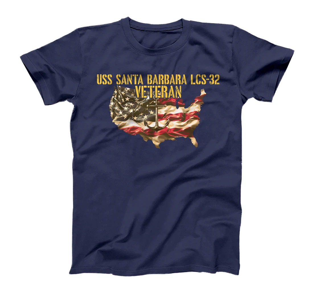 Womens USS Santa Barbara LCS-32 Littoral Combat Ship Veteran T-Shirt