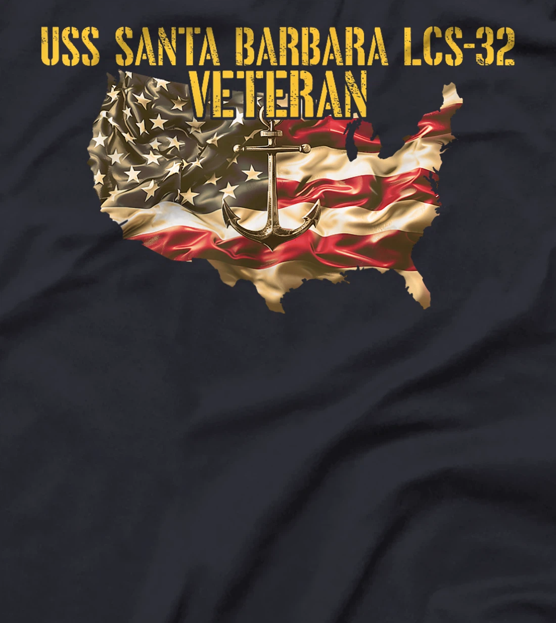 Womens USS Santa Barbara LCS-32 Littoral Combat Ship Veteran T-Shirt