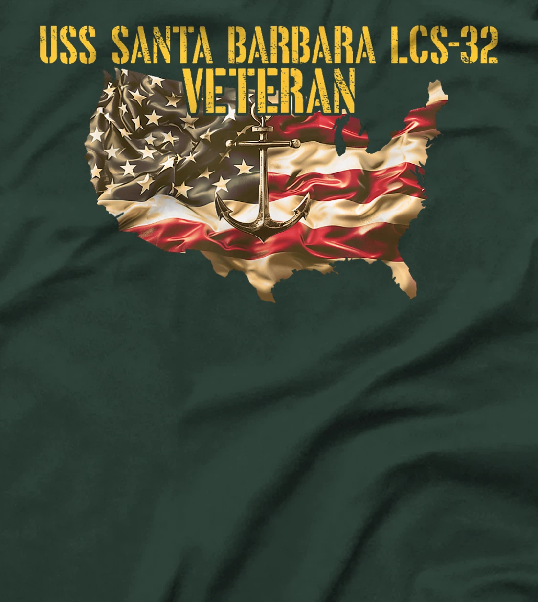 Womens USS Santa Barbara LCS-32 Littoral Combat Ship Veteran T-Shirt