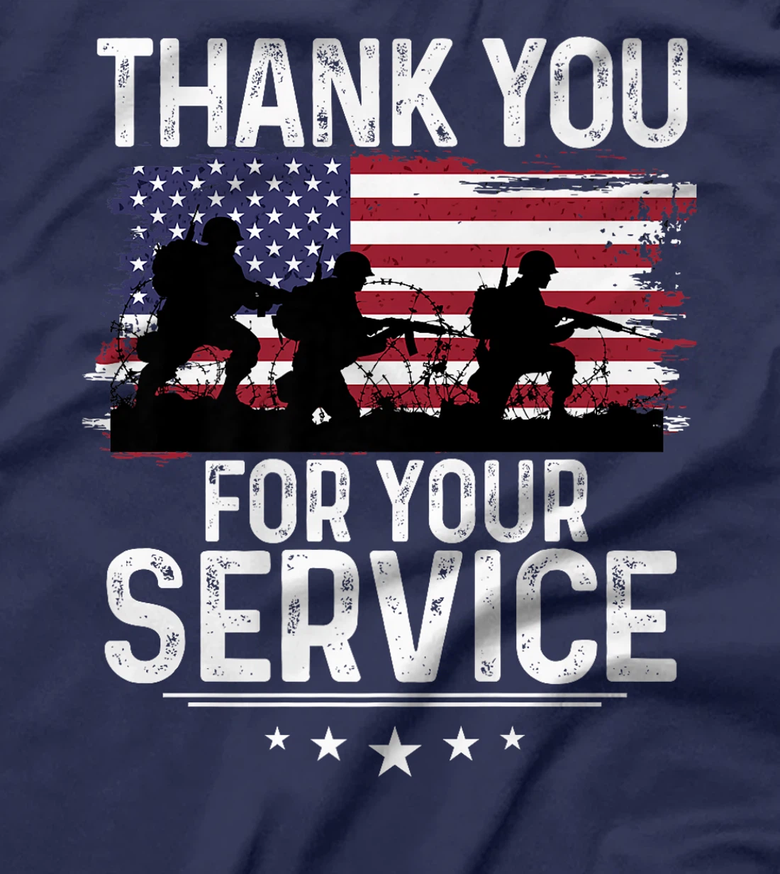 Thank You For Your Service Shirt Patriotic Veteran Themed Premium T-Shirt