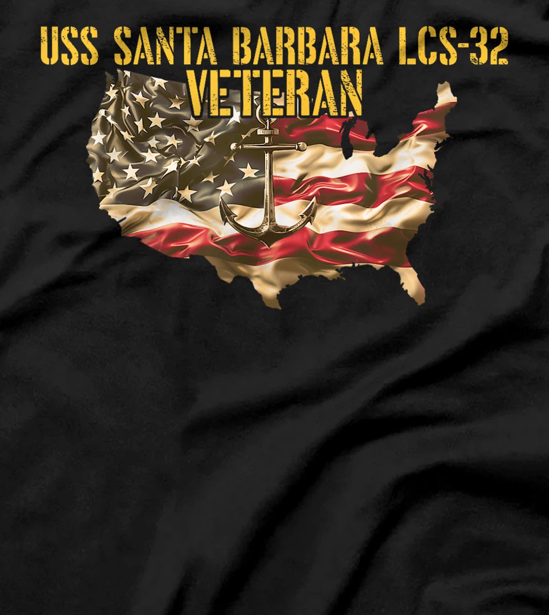 Womens USS Santa Barbara LCS-32 Littoral Combat Ship Veteran T-Shirt