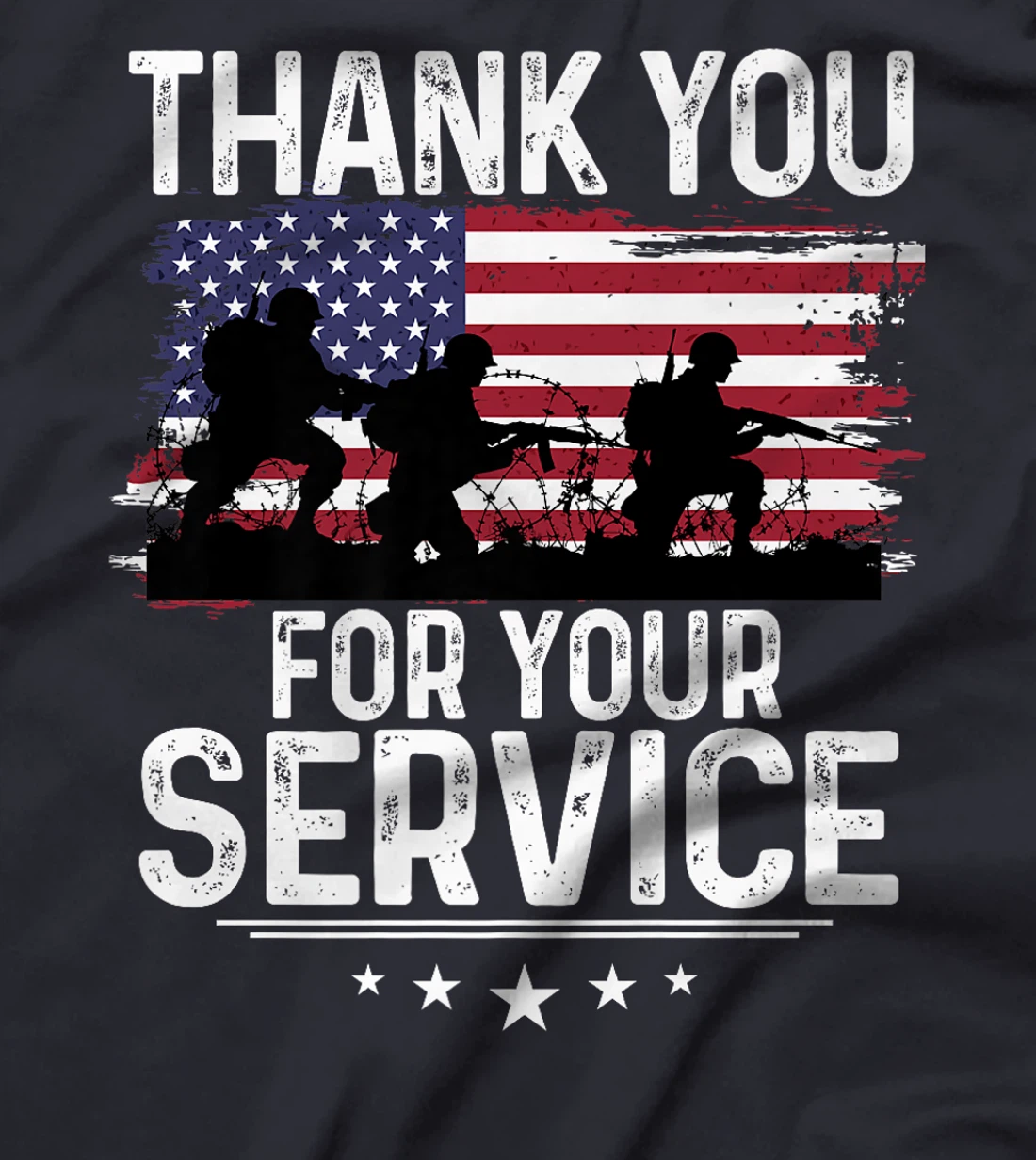 Thank You For Your Service Shirt Patriotic Veteran Themed Premium T-Shirt