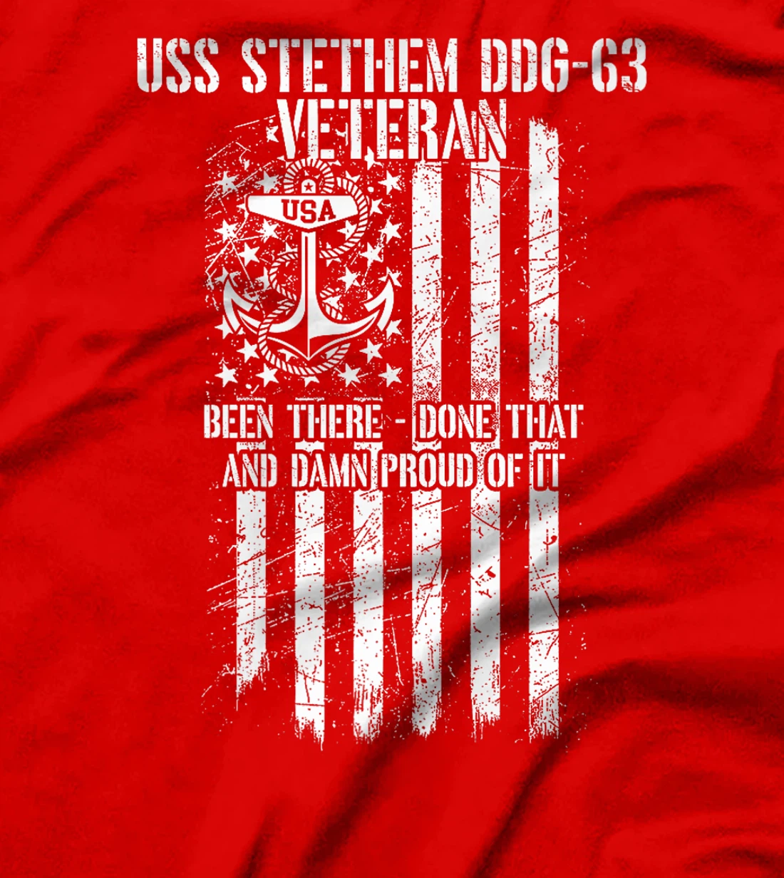 USS Stethem DDG-63 Destroyer Veteran Premium T-Shirt