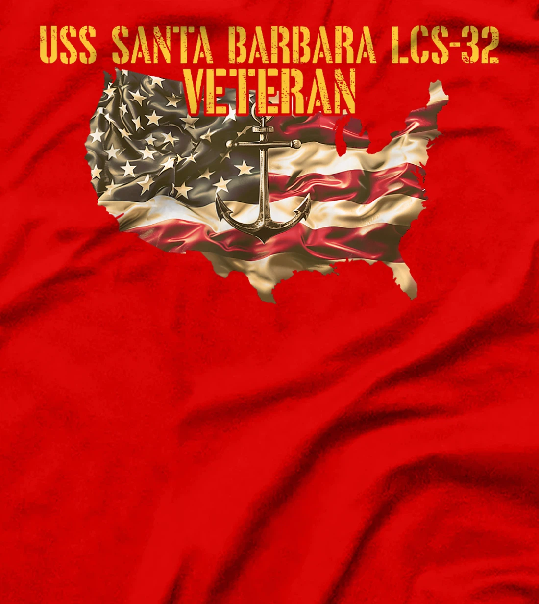 Womens USS Santa Barbara LCS-32 Littoral Combat Ship Veteran T-Shirt