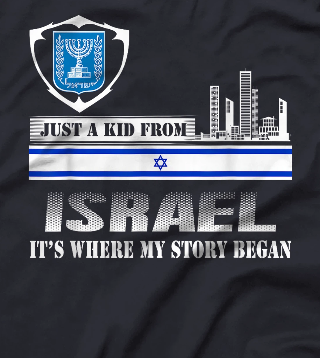 Israel Flag Map - Israel Country T-Shirt