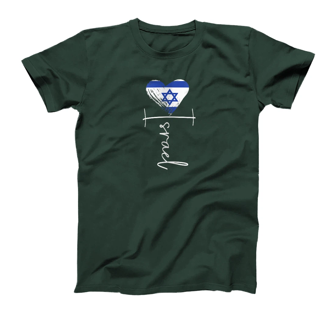 Womens Vintage Israel flag, Israel Heart, Israel trip 2024 T-Shirt