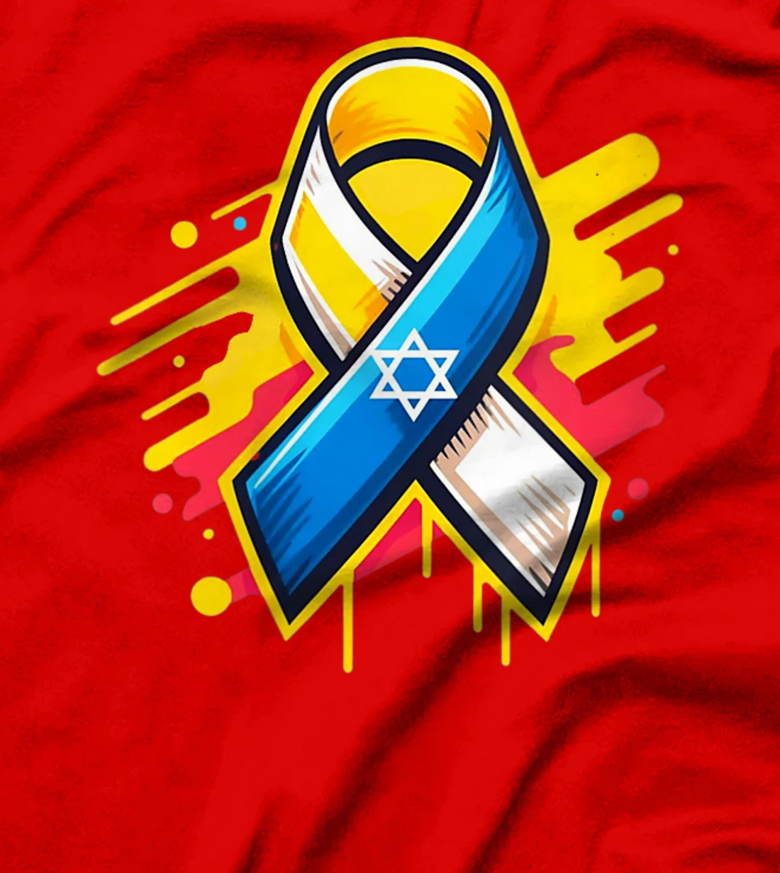 Womens Yellow Ribbon - Bring Them Back Home - Israel Flag - Love T-Shirt