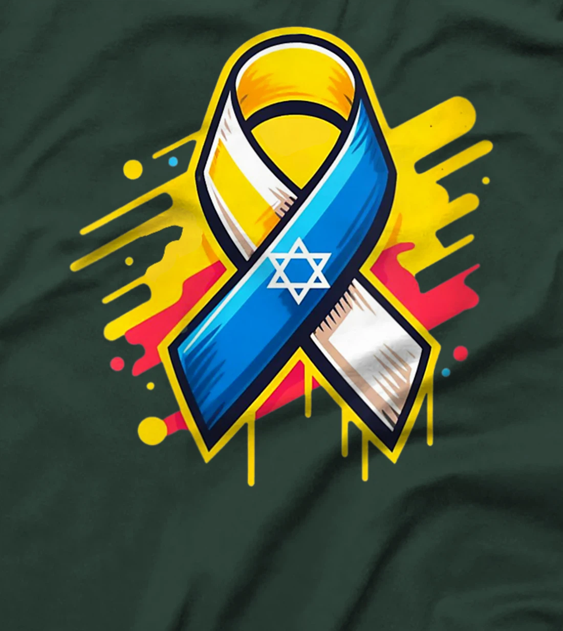 Womens Yellow Ribbon - Bring Them Back Home - Israel Flag - Love T-Shirt