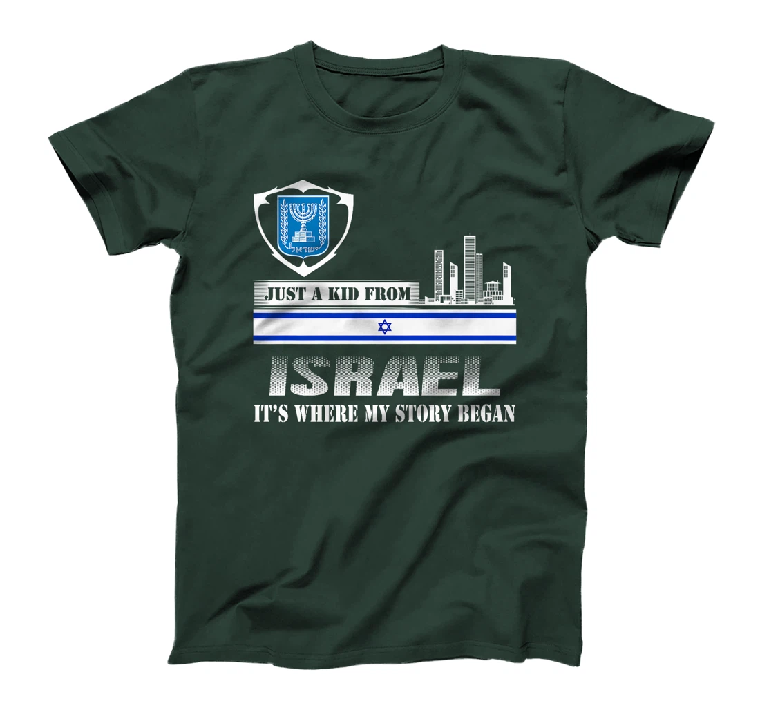 Israel Flag Map - Israel Country Premium T-Shirt