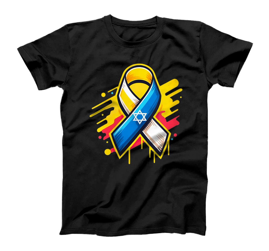 Womens Yellow Ribbon - Bring Them Back Home - Israel Flag - Love T-Shirt