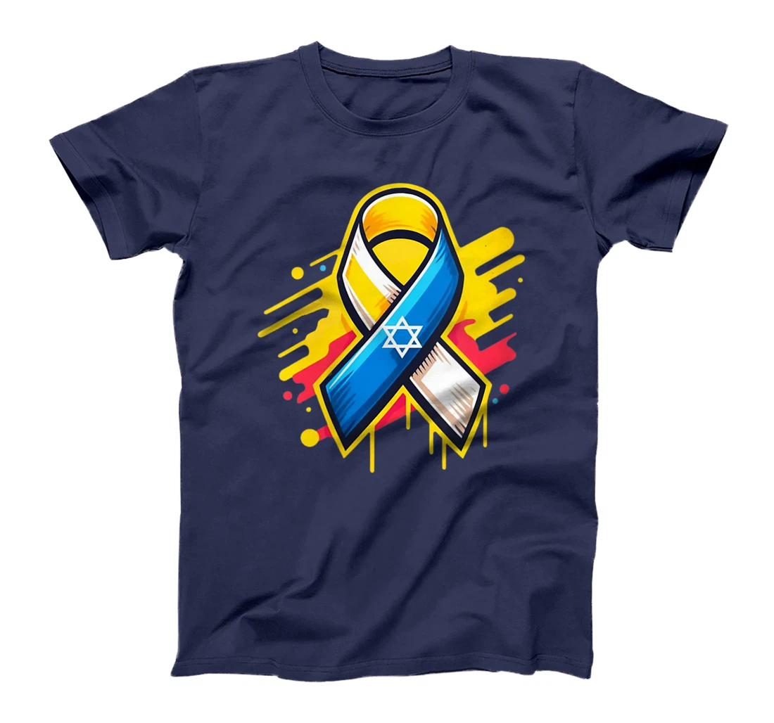 Womens Yellow Ribbon - Bring Them Back Home - Israel Flag - Love T-Shirt