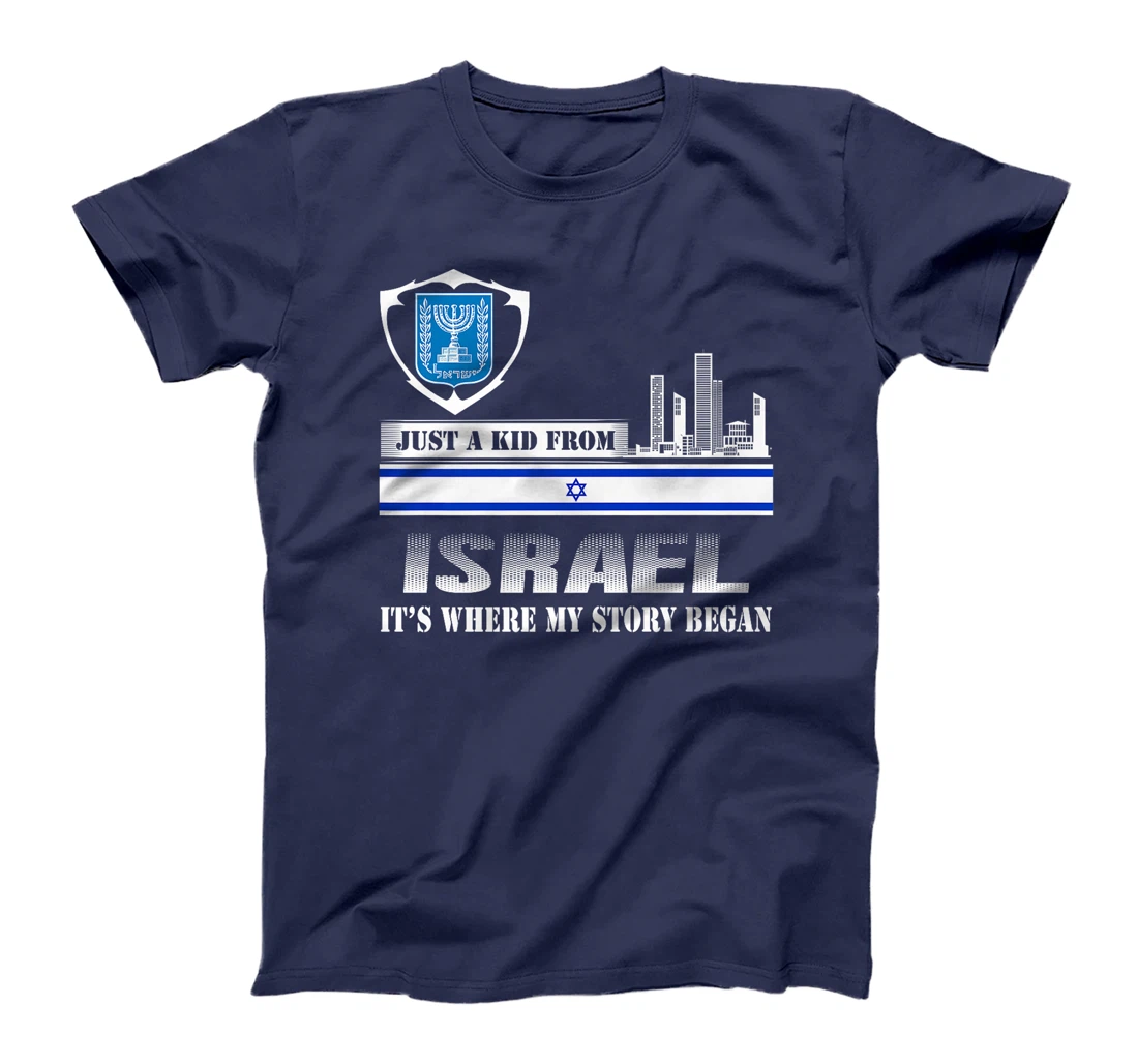 Israel Flag Map - Israel Country Premium T-Shirt