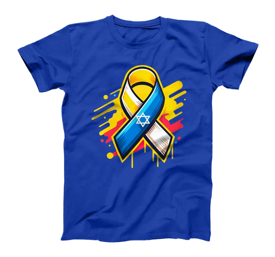 Womens Yellow Ribbon - Bring Them Back Home - Israel Flag - Love T-Shirt