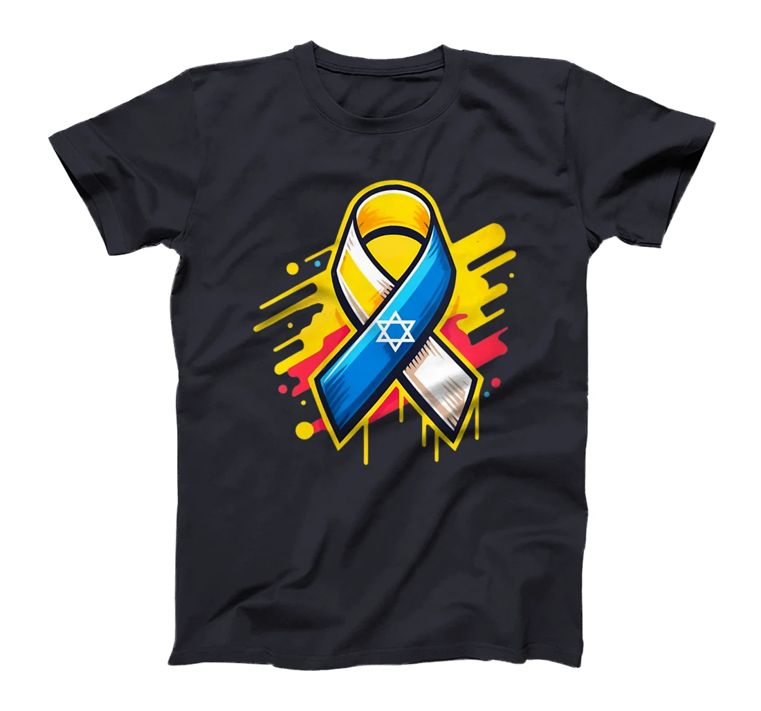 Womens Yellow Ribbon - Bring Them Back Home - Israel Flag - Love T-Shirt