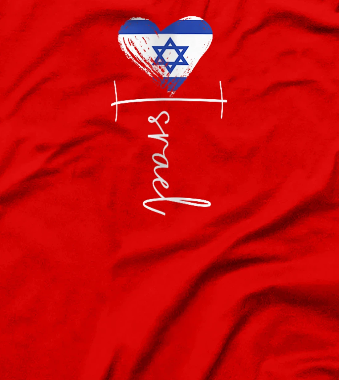 Womens Vintage Israel flag, Israel Heart, Israel trip 2024 T-Shirt