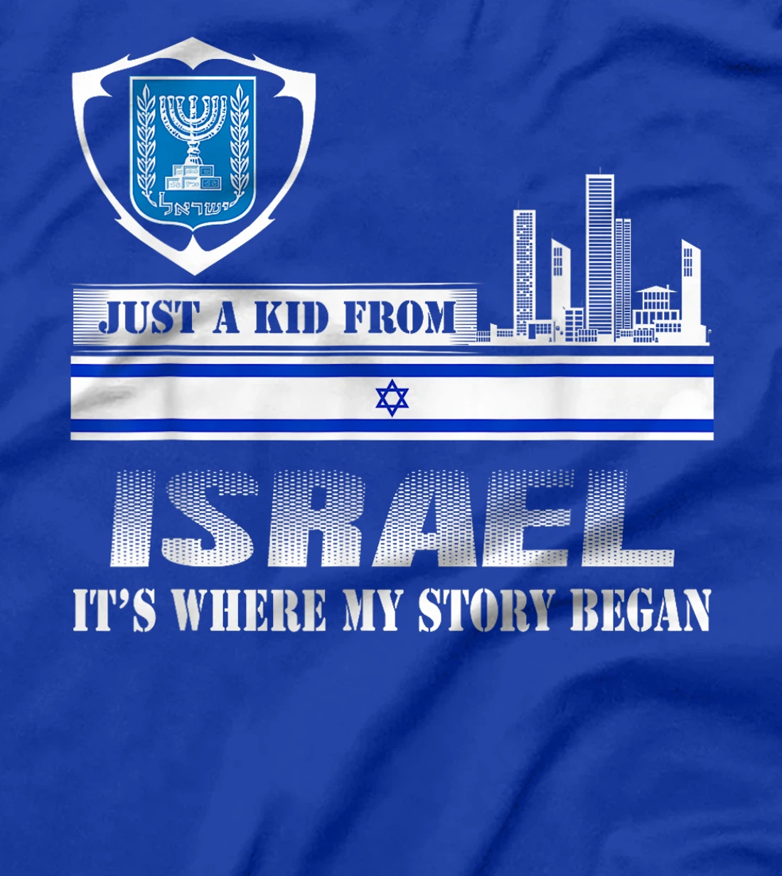 Israel Flag Map - Israel Country T-Shirt