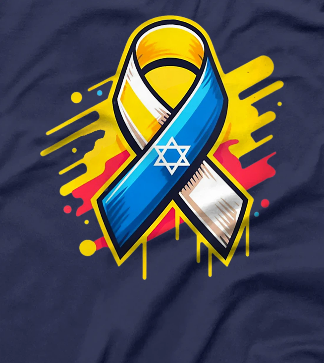 Womens Yellow Ribbon - Bring Them Back Home - Israel Flag - Love T-Shirt
