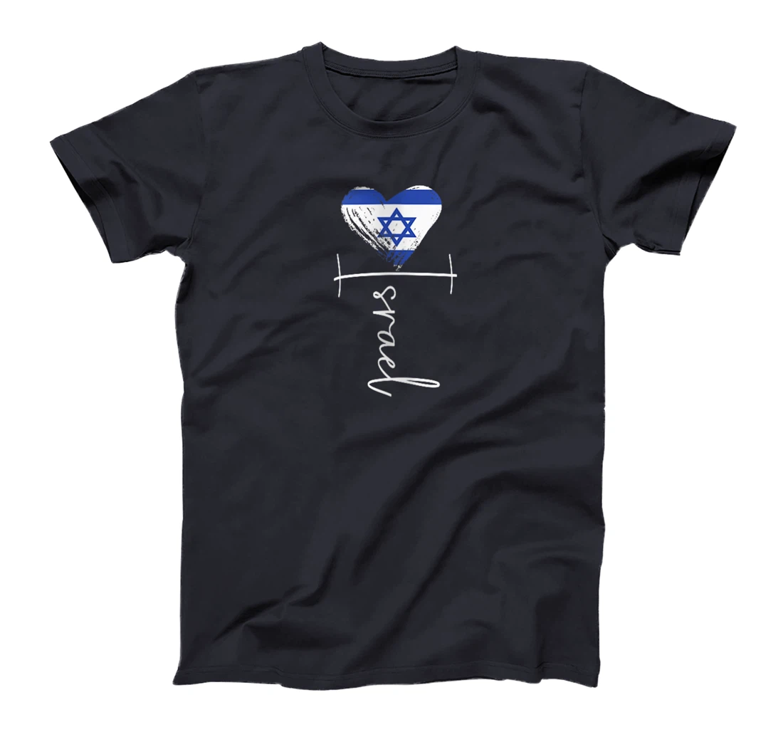 Womens Vintage Israel flag, Israel Heart, Israel trip 2024 T-Shirt
