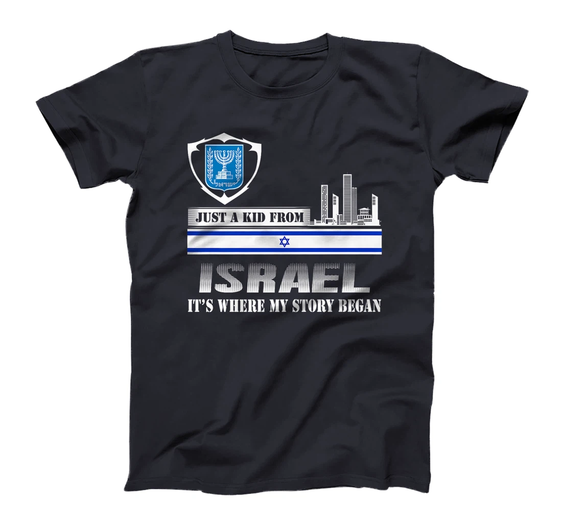 Israel Flag Map - Israel Country Premium T-Shirt