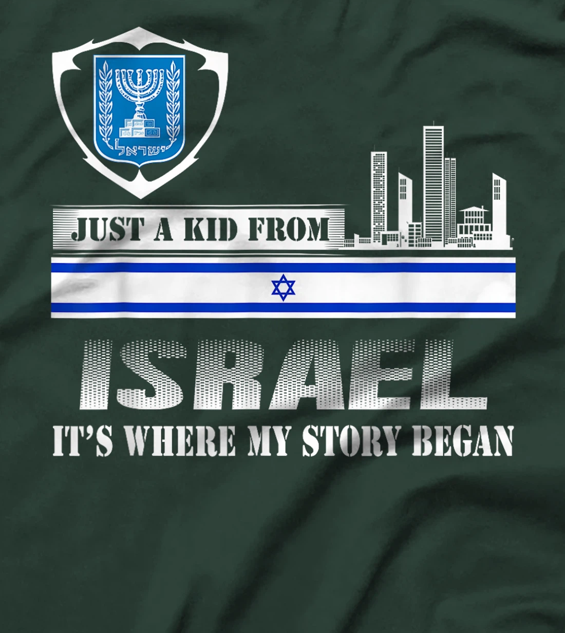 Israel Flag Map - Israel Country T-Shirt