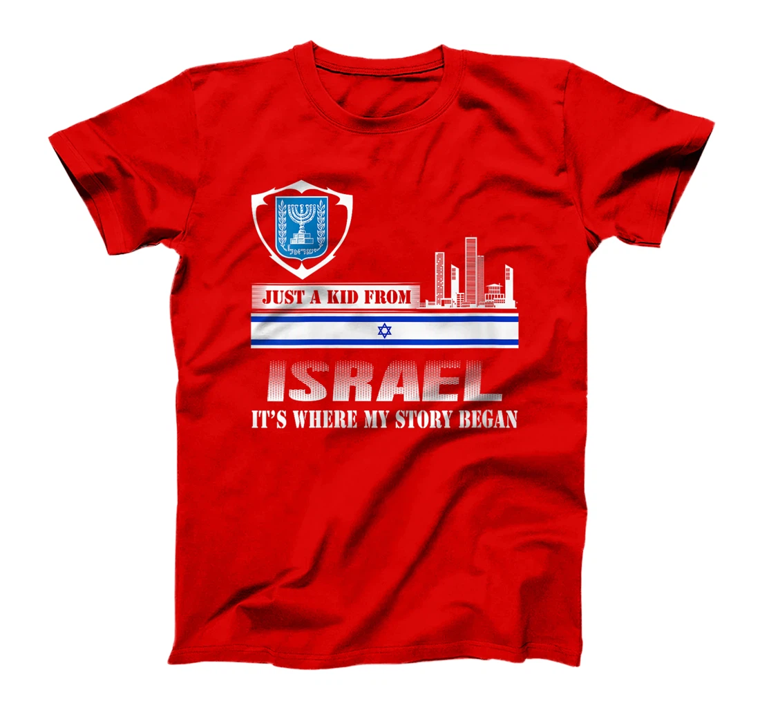 Womens Israel Flag Map - Israel Country T-Shirt
