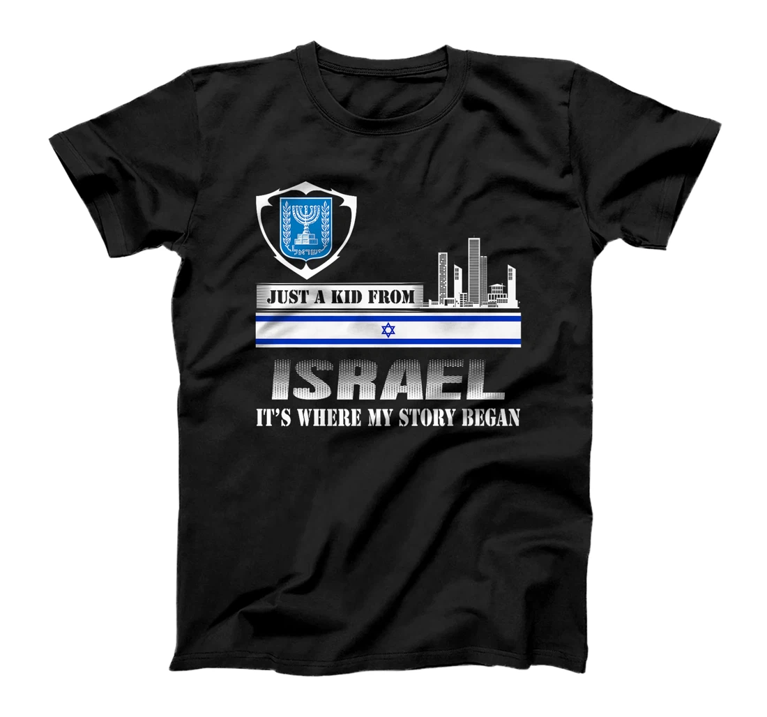 Israel Flag Map - Israel Country Premium T-Shirt